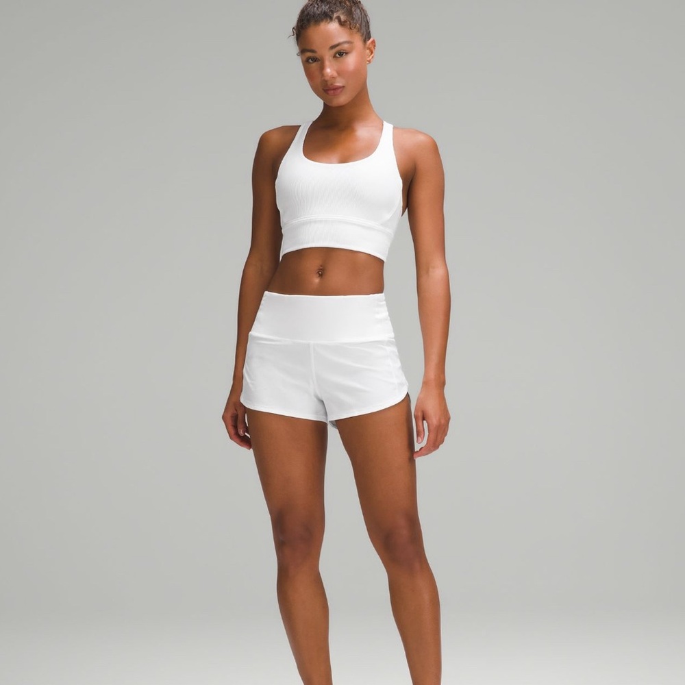 Lululemon Midrise Speed Up 2.5 shorts - white - SZ 0